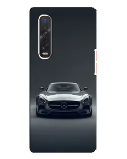 Чехол для OPPO Find X3 Pro с картинкой «Mercedes на черном»