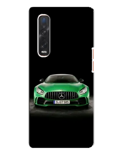 Чехол для OPPO Find X3 Pro с картинкой «Mercedes — неоновый лого»