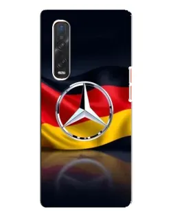 Чехол для OPPO Find X3 Pro с картинкой «Mercedes — флаг Германии»