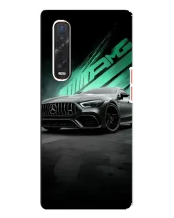 Чехол для OPPO Find X3 Pro с картинкой «Темный Mercedes AMG»