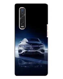 Чехол для OPPO Find X3 Pro с картинкой «Ночной Mercedes EQ»
