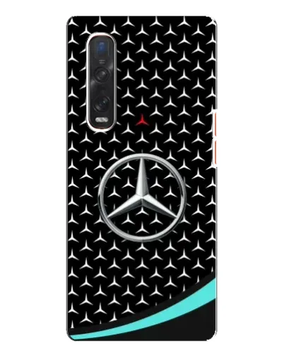Чехол для OPPO Find X3 Pro с картинкой «Mercedes — бирюзовый акцент»