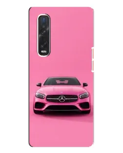 Чехол для OPPO Find X3 Pro с картинкой «Розовый Mercedes AMG»