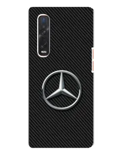 Чехол для OPPO Find X3 Pro с картинкой «Карбоновый Mercedes стиль»