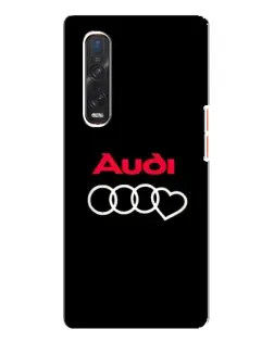 Чехол для OPPO Find X3 Pro с картинкой «Логотип Audi Heart»