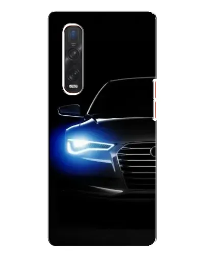 Чехол для OPPO Find X3 Pro с картинкой «Неоновый взгляд Audi»