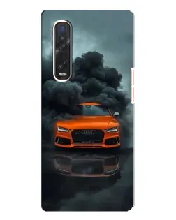 Чехол для OPPO Find X3 Pro с картинкой «Audi в облаках дыма»