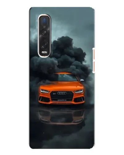 Чехол для OPPO Find X3 Pro с картинкой «Audi в облаках дыма»