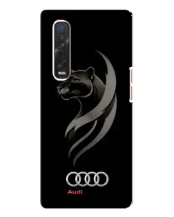 Чехол для OPPO Find X3 Pro с картинкой «Графика — пантера и Audi»