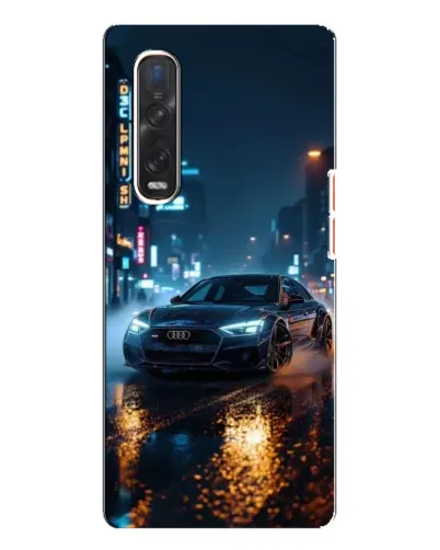 Чехол для OPPO Find X3 Pro с картинкой «Ночной город и Audi»