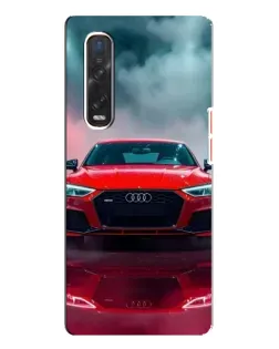 Чехол для OPPO Find X3 Pro с картинкой «Audi RS — красный стиль»