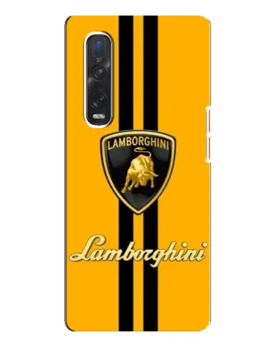 Чехол для OPPO Find X3 Pro с картинкой «Lamborghini Stripe желтый»