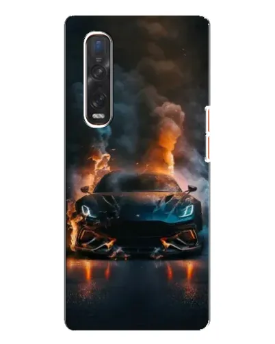 Чехол для OPPO Find X3 Pro с картинкой «Lamborghini дымная эстетика»