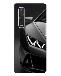 Чехол для OPPO Find X3 Pro с картинкой «Lamborghini фары детализация»