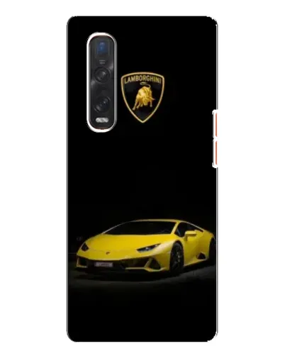 Чехол для OPPO Find X3 Pro с картинкой «Lamborghini желтый акцент»