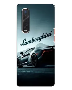 Чехол для OPPO Find X3 Pro с картинкой «Классическая надпись Lamborghini»
