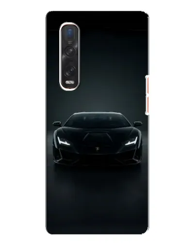 Чехол для OPPO Find X3 Pro с картинкой «Черный Lamborghini Aventador»