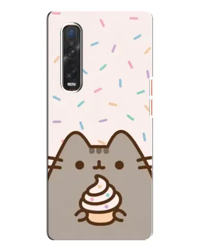 Чехол для OPPO Find X3 Pro с картинкой «Пушин с кексом»