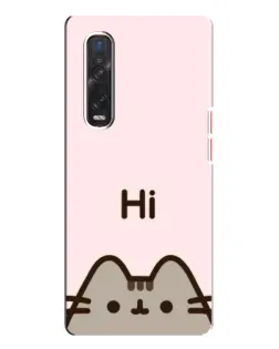 Чехол для OPPO Find X3 Pro с картинкой «Пушин говорит Hi»