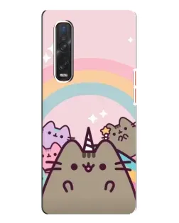 Чехол для OPPO Find X3 Pro с картинкой «Единорог Pusheen»