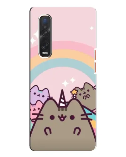 Чехол для OPPO Find X3 Pro с картинкой «Единорог Pusheen»