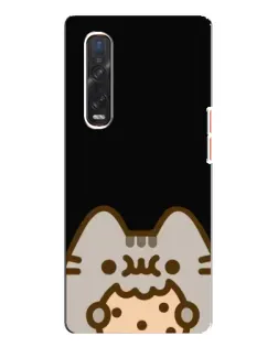 Чехол для OPPO Find X3 Pro с картинкой «Пушин на черном»