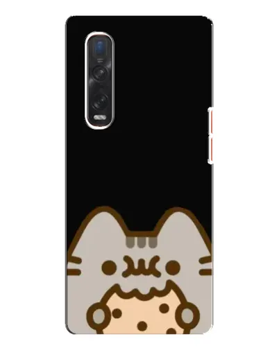 Чехол для OPPO Find X3 Pro с картинкой «Пушин на черном»