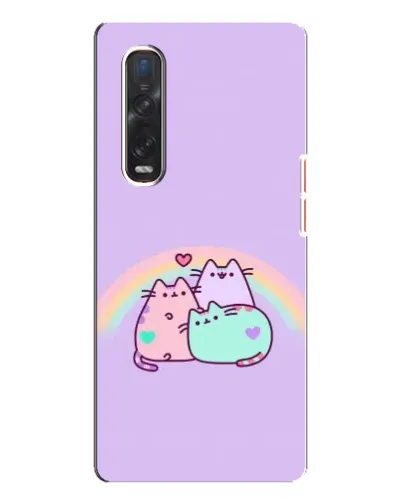 Чехол для OPPO Find X3 Pro с картинкой «Радужные Пушины»