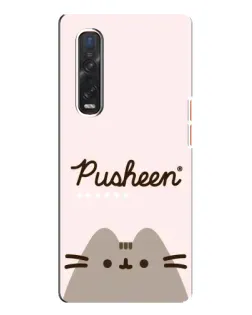 Чехол для OPPO Find X3 Pro с картинкой «Pusheen логотип»
