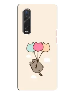 Чехол для OPPO Find X3 Pro с картинкой «Пушин на шариках»