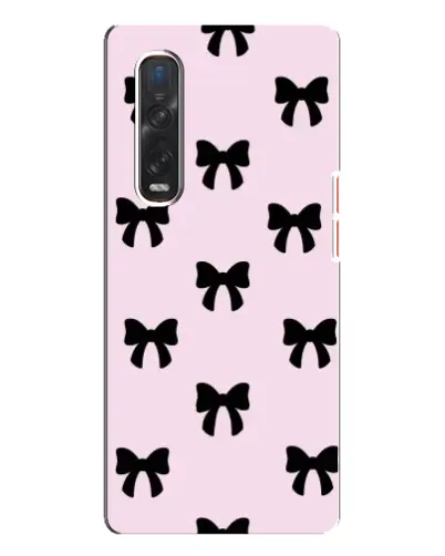 Чехол для OPPO Find X3 Pro с картинкой «Черные банты Coquette» Чехол для OPPO Find X3 Pro с картинкой «Черные банты Coquette»