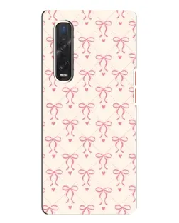 Чехол для OPPO Find X3 Pro с картинкой «Розовые бантики Coquette»