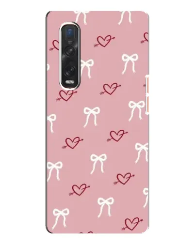 Чехол для OPPO Find X3 Pro с картинкой «Сердца и банты» Чехол для OPPO Find X3 Pro с картинкой «Сердца и банты»