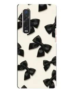 Чехол для OPPO Find X3 Pro с картинкой «Черные бантики»