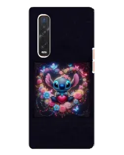 Чехол для OPPO Find X3 Pro с картинкой «Stitch в цветах»