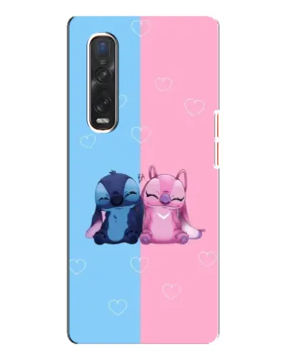 Чехол для OPPO Find X3 Pro с картинкой «Stitch и Angel Love» Чехол для OPPO Find X3 Pro с картинкой «Stitch и Angel Love»