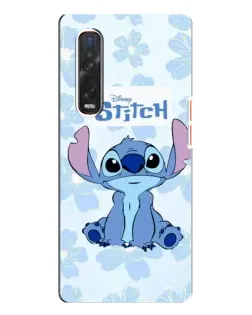 Чехол для OPPO Find X3 Pro с картинкой «Stitch среди цветов»