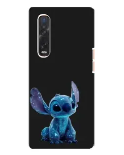 Чехол для OPPO Find X3 Pro с картинкой «Стич на черном»