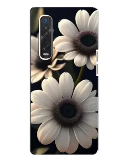 Чехол для OPPO Find X3 Pro с картинкой «Белые маргаритки макро»