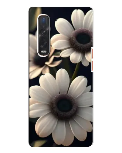 Чехол для OPPO Find X3 Pro с картинкой «Белые маргаритки макро»