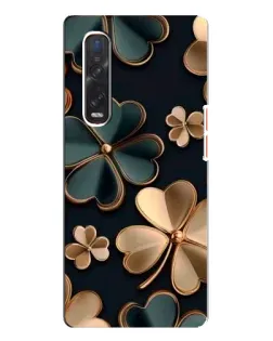 Чехол для OPPO Find X3 Pro с картинкой «Клевер в золоте»