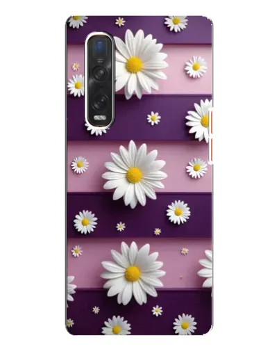 Чехол для OPPO Find X3 Pro с картинкой «Ромашки на фиолетовом»