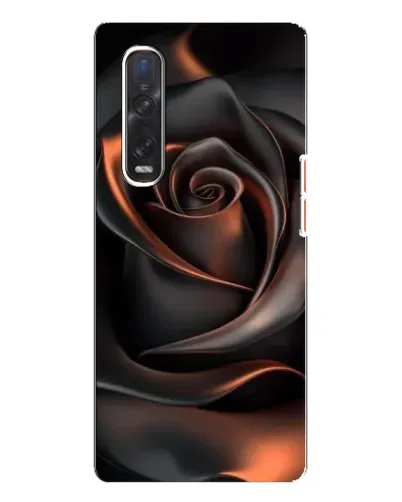 Чехол для OPPO Find X3 Pro с картинкой «Шелковая черная роза»