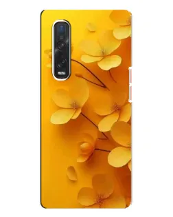 Чехол для OPPO Find X3 Pro с картинкой «Золотые лепестки»