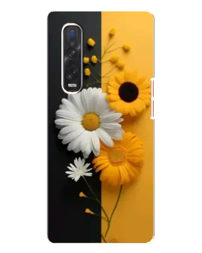 Чехол для OPPO Find X3 Pro с картинкой «Подсолнух и ромашка»