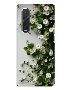 Чехол для OPPO Find X3 Pro с картинкой «Ветка мелких белых цветов»