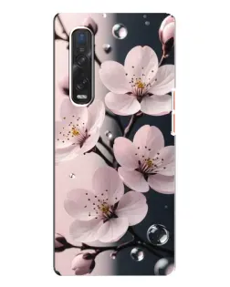 Чехол для OPPO Find X3 Pro с картинкой «Нежная сакура и капли»