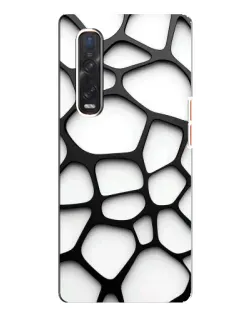 Чехол для OPPO Find X3 Pro с картинкой «Белая объемная сетка» Чехол для OPPO Find X3 Pro с картинкой «Белая объемная сетка»