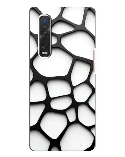 Чехол для OPPO Find X3 Pro с картинкой «Белая объемная сетка» Чехол для OPPO Find X3 Pro с картинкой «Белая объемная сетка»