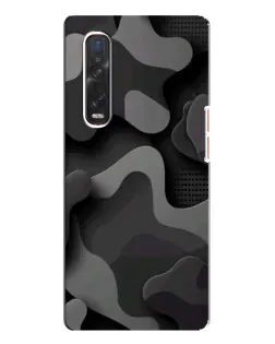 Чехол для OPPO Find X3 Pro с картинкой «Темный абстрактный камуфляж» Чехол для OPPO Find X3 Pro с картинкой «Темный абстрактный камуфляж»